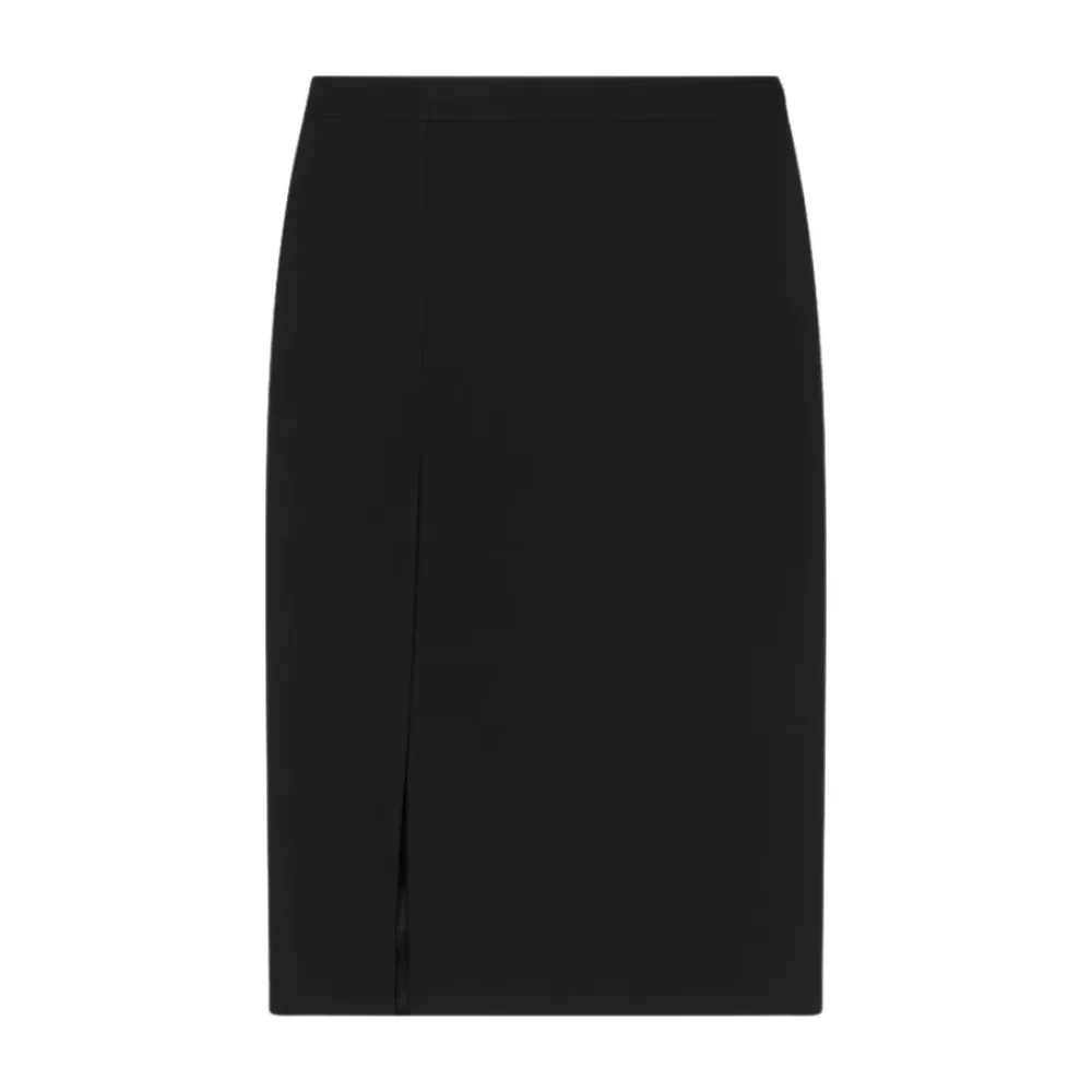 Nederdele<Dondup Slim Fit Stretch Nederdel med Frontslids Sort