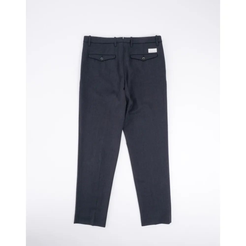 Bukser^Nine In The Morning Slim Wool Pant med italiensk elegance Blå