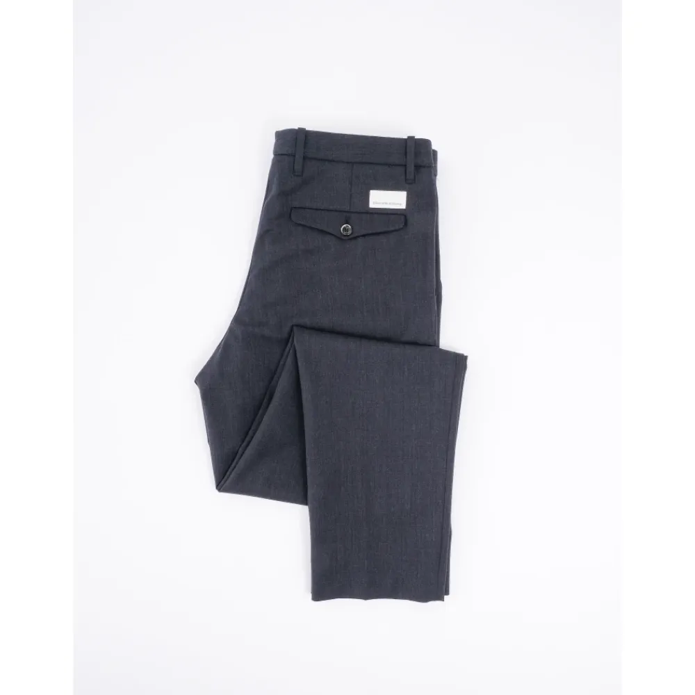 Bukser^Nine In The Morning Slim Wool Pant med italiensk elegance Blå