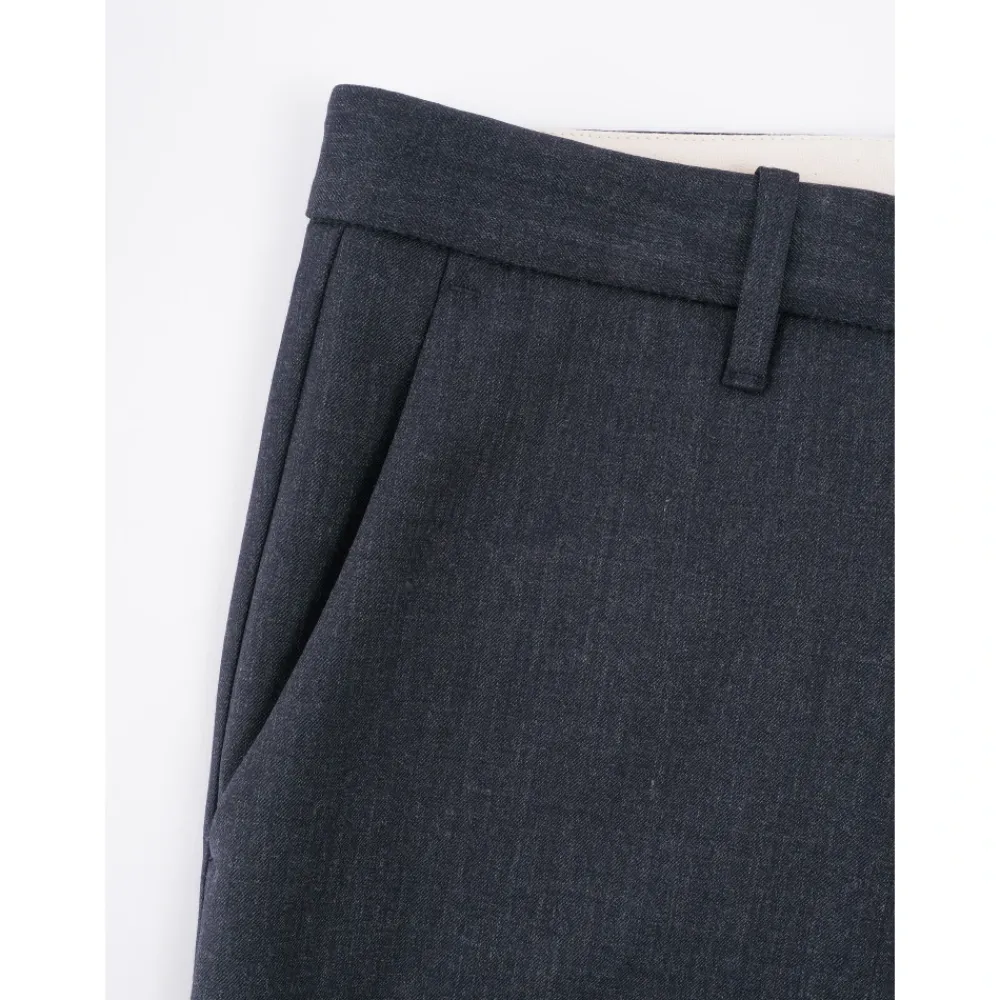 Bukser^Nine In The Morning Slim Wool Pant med italiensk elegance Blå
