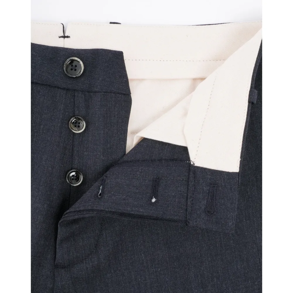 Bukser^Nine In The Morning Slim Wool Pant med italiensk elegance Blå