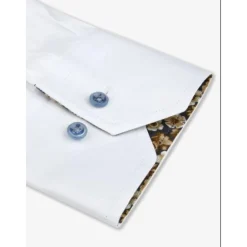 Skjorter^Stenströms Slimline skjorte med kontrastmanchetter Hvid
