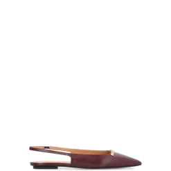 Ballerina Sko<Tod's Slingback Ballerina Sko med Spids Tå Rød