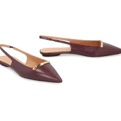 Ballerina Sko<Tod's Slingback Ballerina Sko med Spids Tå Rød