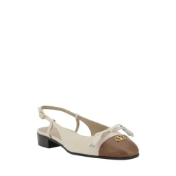 Ballerina Sko<Valentino Garavani Slingback Ballerinaer med Sløjfe Beige