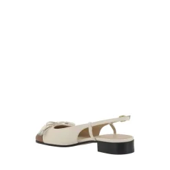 Ballerina Sko<Valentino Garavani Slingback Ballerinaer med Sløjfe Beige