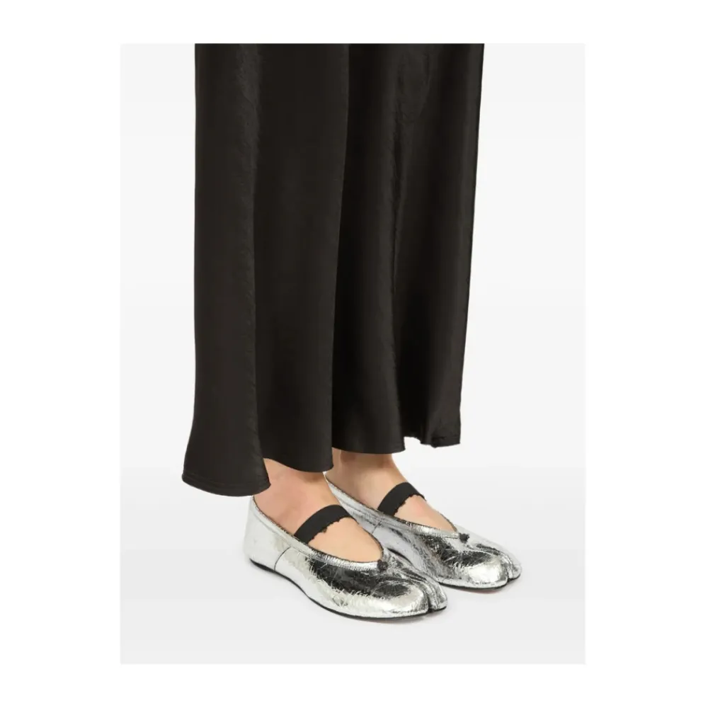 Ballerina Sko<Maison Margiela Sølv Elastisk Strop Tabi Slip-On Sko Grå