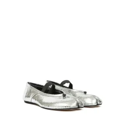 Ballerina Sko<Maison Margiela Sølv Elastisk Strop Tabi Slip-On Sko Grå