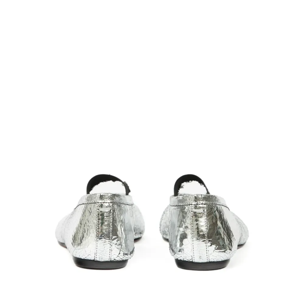 Ballerina Sko<Maison Margiela Sølv Elastisk Strop Tabi Slip-On Sko Grå