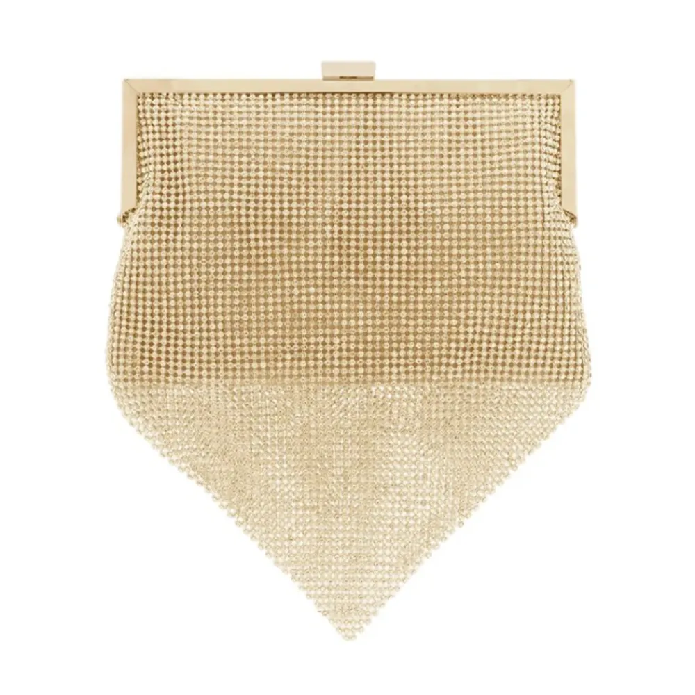 Clutch^Twentyfour Sølv Krystal Skuldertaske Gul