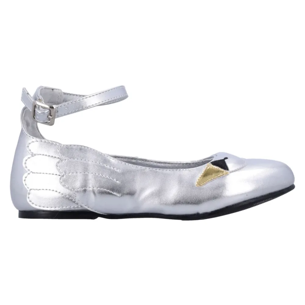 Ballerinasko^Stella McCartney Sølv Swan Ballerina Espadrilles Grå