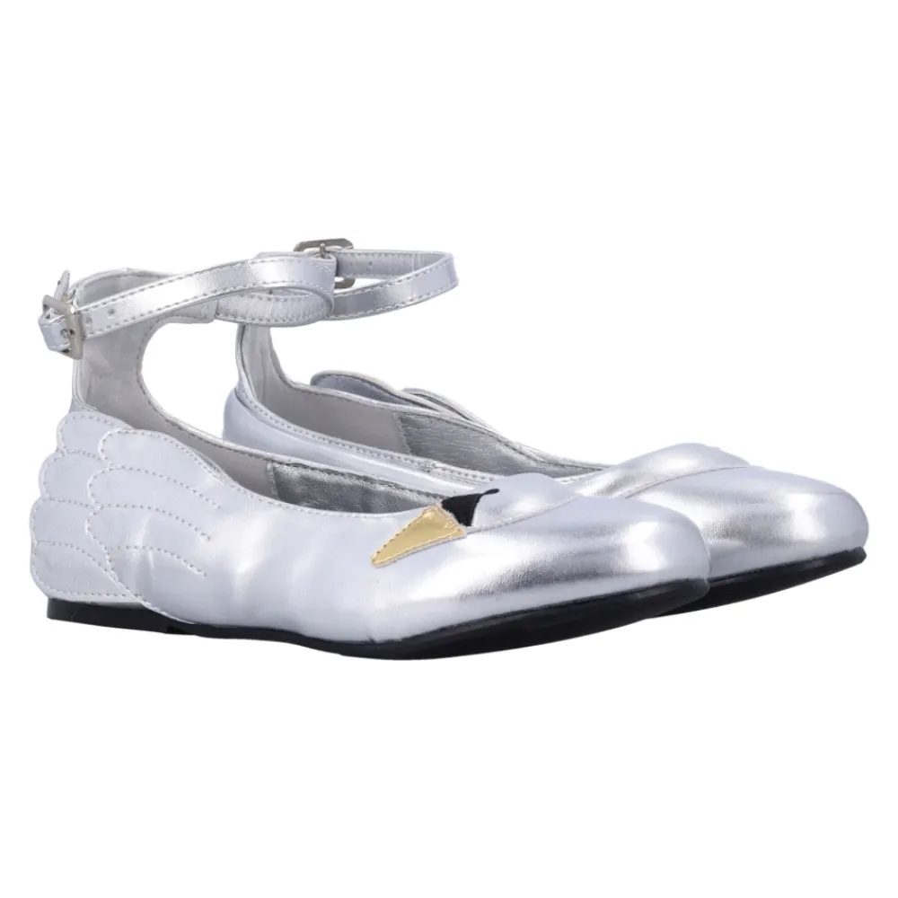 Ballerinasko^Stella McCartney Sølv Swan Ballerina Espadrilles Grå