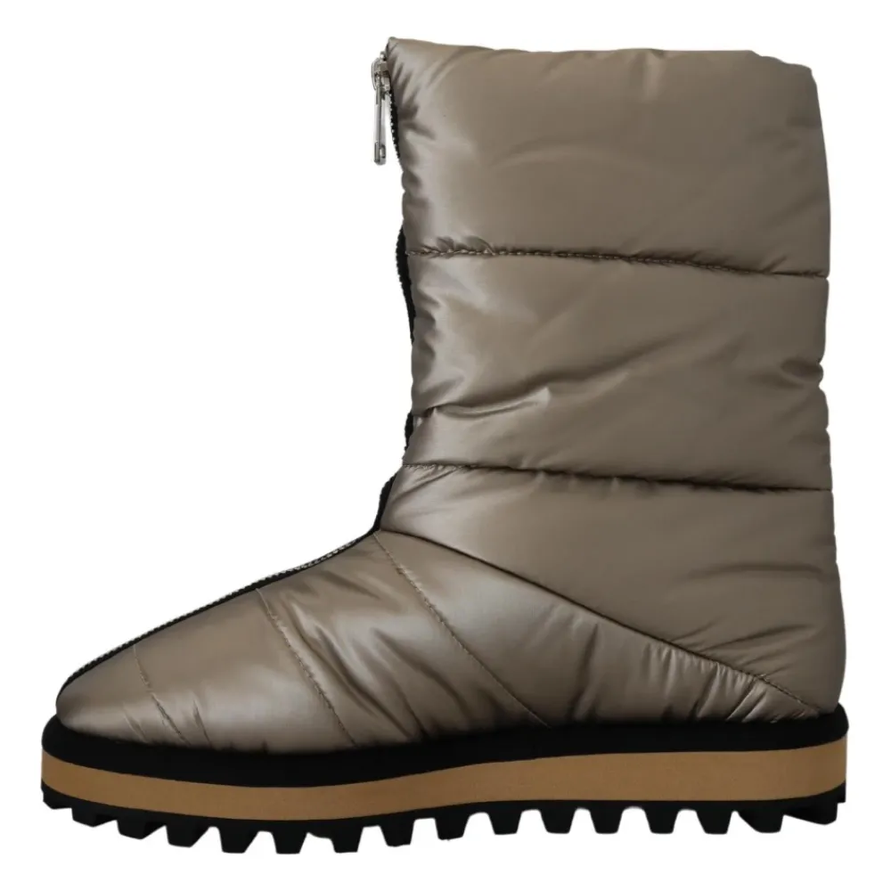 Vinterstøvler^Dolce & Gabbana Sølv Vinter Mid Calf Støvler Grå