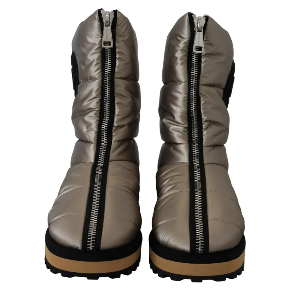 Vinterstøvler^Dolce & Gabbana Sølv Vinter Mid Calf Støvler Grå