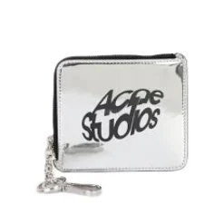 Punge & Kortholder^Acne Studios Sølvfarvet lædertaske Grå