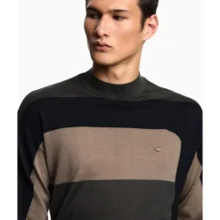 Striktrøjer & Sweatere<Emporio Armani Smalkas vilnas džemperis ar krāsu joslām Multifarvet