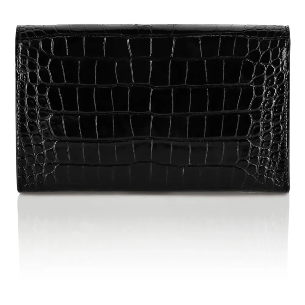 Clutch<Philipp Plein Small Croco Embossed Clutch Eagle Sort
