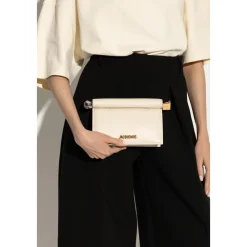 Clutch<Jacquemus Small Rond Carré Clutch Beige