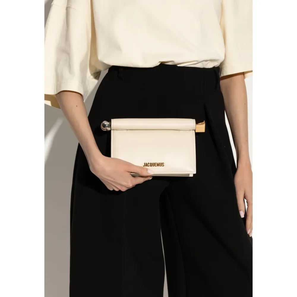 Clutch<Jacquemus Small Rond Carré Clutch Beige