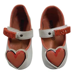 Ballerinasko<Moschino Smooth Leather Ballerina Hvid