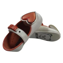Ballerinasko<Moschino Smooth Leather Ballerina Hvid