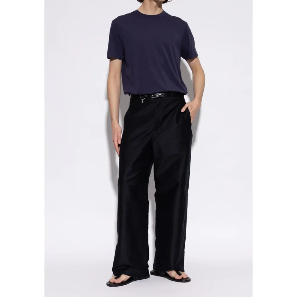 Sandaler<Tom Ford Smooth Leather T-Sandal Sort