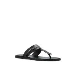 Sandaler<Tom Ford Smooth Leather T-Sandal Sort