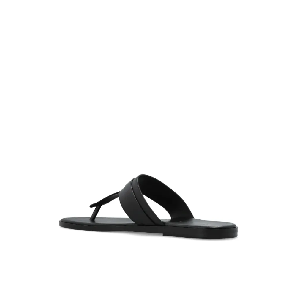 Sandaler<Tom Ford Smooth Leather T-Sandal Sort
