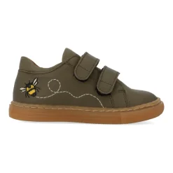 Sneakers^Angulus Sneaker med broderi og velcro Grøn