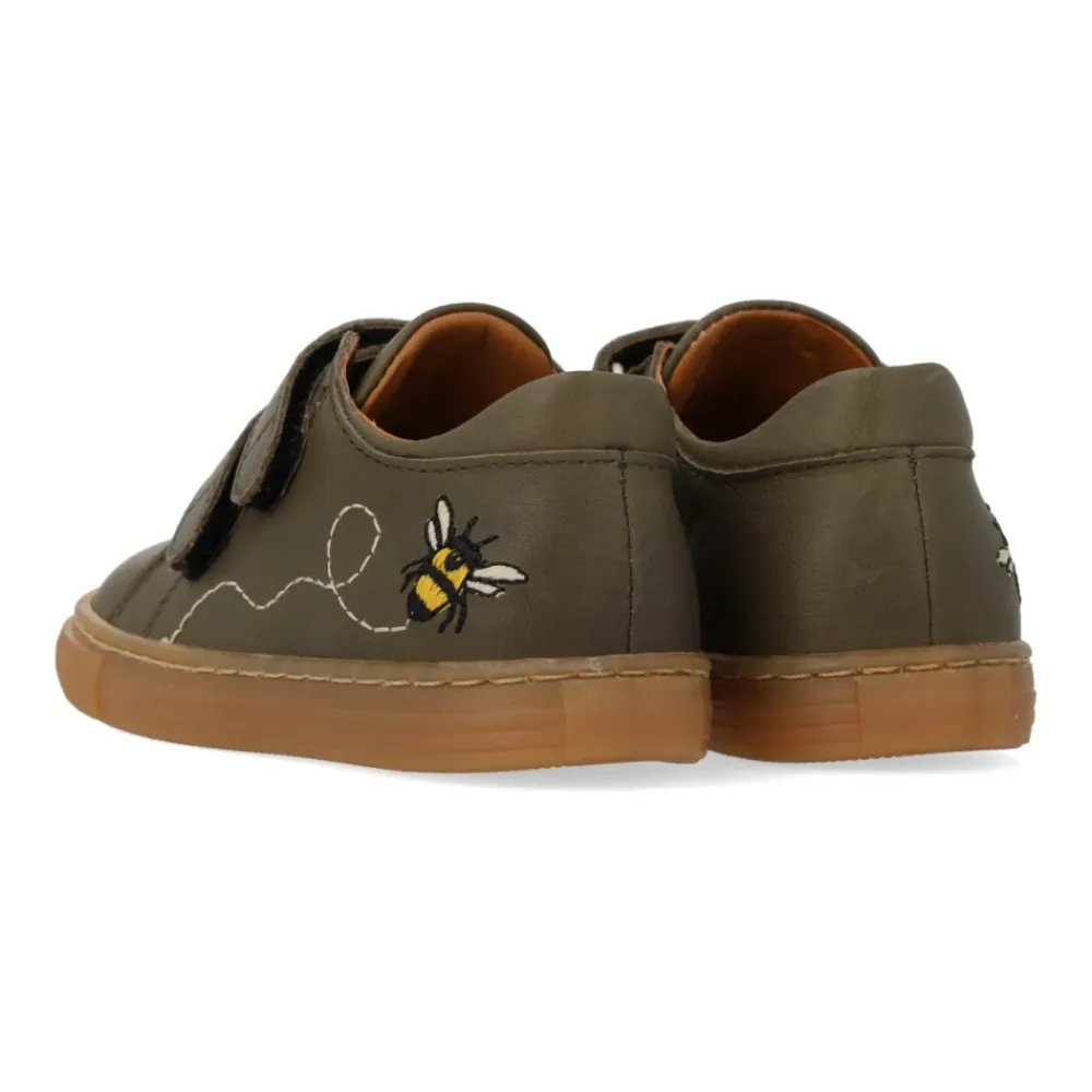 Sneakers^Angulus Sneaker med broderi og velcro Grøn