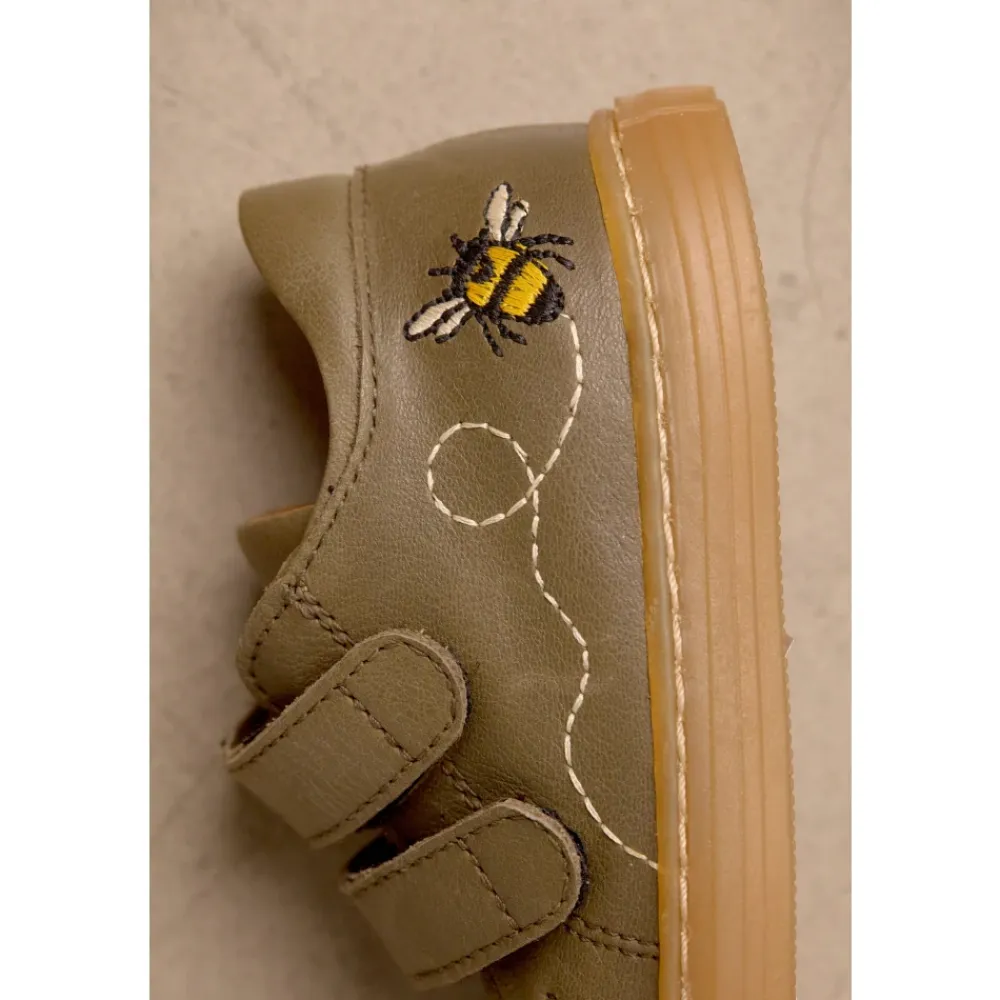 Sneakers^Angulus Sneaker med broderi og velcro Grøn