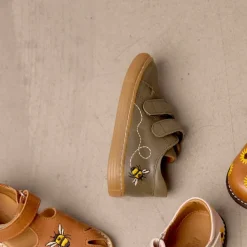 Sneakers^Angulus Sneaker med broderi og velcro Grøn