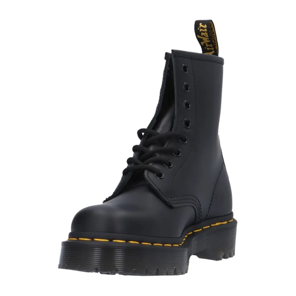 Støvler^Dr. Martens Snørestøvler med forhøjet sål Sort