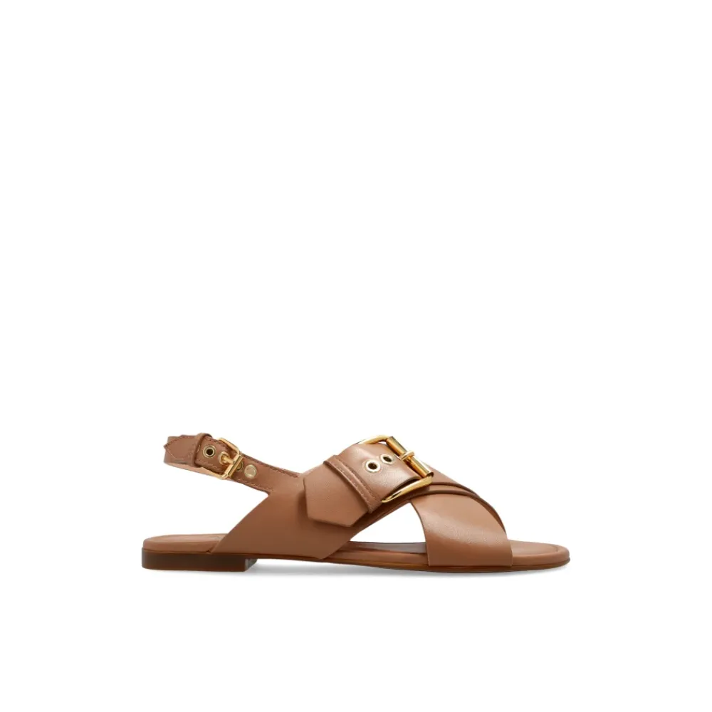 Sandaler<AGL Sommer Sandaler med Krydsremme Brun