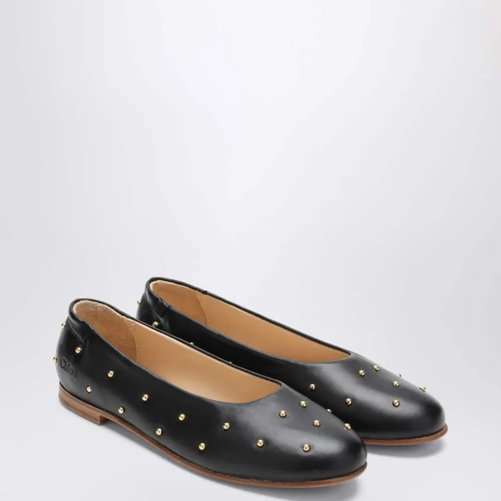 Ballerinasko<Chloé Ballerina Flade Sko Sort