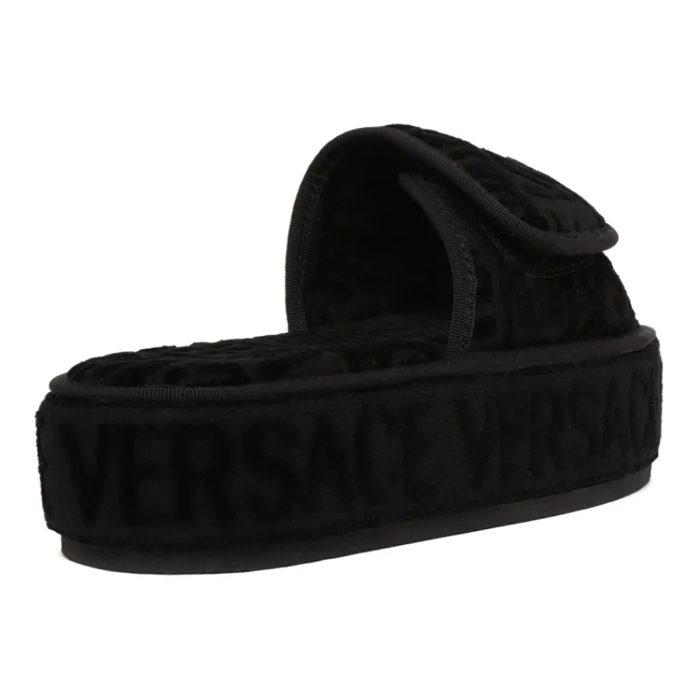Sandaler^Versace Barok Slides med Medusa Emblem Sort