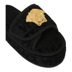 Sandaler^Versace Barok Slides med Medusa Emblem Sort