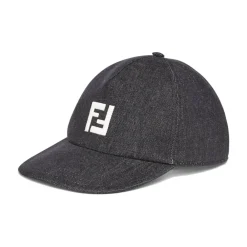 Huer, Kasketter & Hatte^Fendi baseballkasket med FF-logo Sort