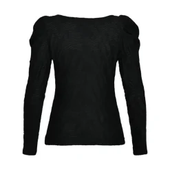 Bluser & Skjorter^Sofie Schnoor Bluse med Lange Ærmer og Puf Skuldre Sort