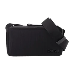Tasker^Jacquemus Bomuld Crossbody Taske Sort