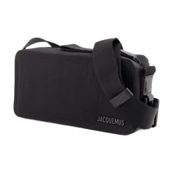 Tasker^Jacquemus Bomuld Crossbody Taske Sort