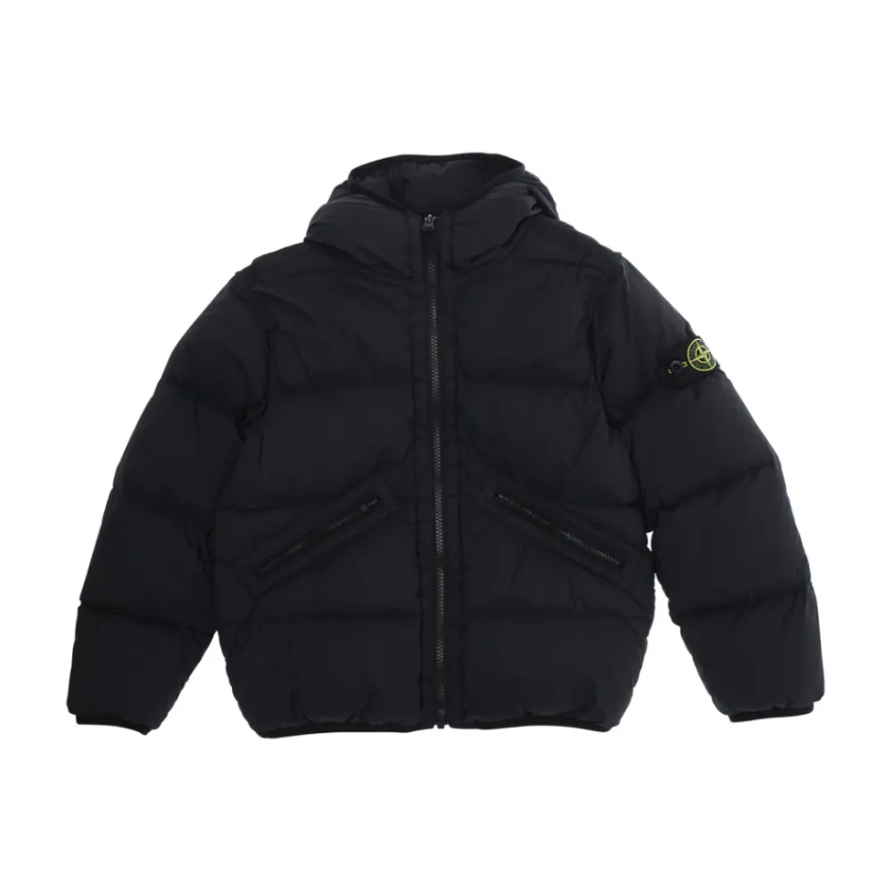 Jakker^Stone Island Børn Kort Parka Frakke Sort