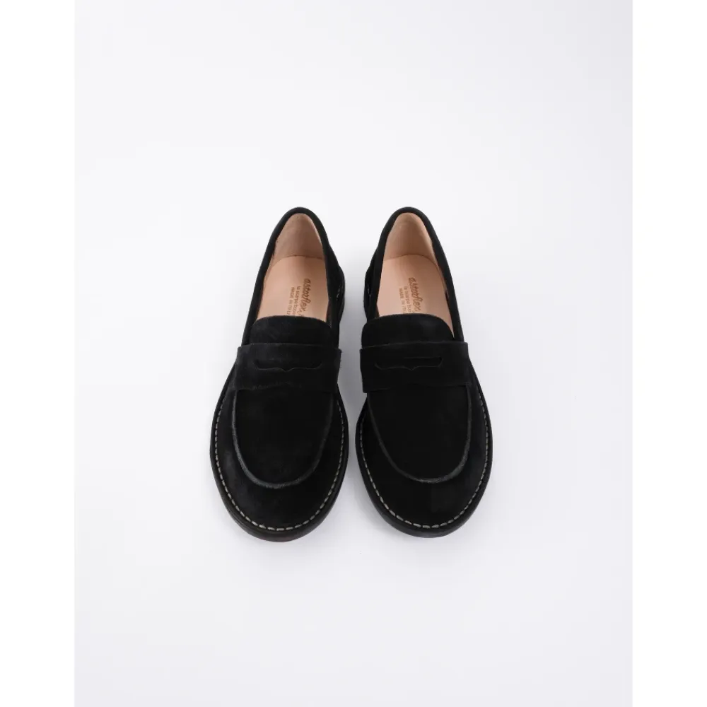 Loafers^ASTORFLEX Buffalo Læder Loafer Sort