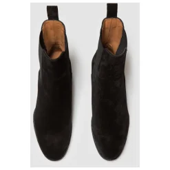 Chelsea Boots<Elia Maurizi Chelsea Ankelstøvle Håndlavet Ruskind Sort