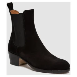 Chelsea Boots<Elia Maurizi Chelsea Ankelstøvle Håndlavet Ruskind Sort