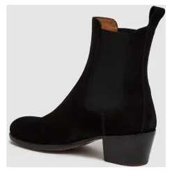 Chelsea Boots<Elia Maurizi Chelsea Ankelstøvle Håndlavet Ruskind Sort