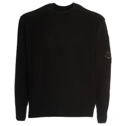 Trøjer|Sweatshirts^C.P. Company Crew Neck Strik AW24 Sort