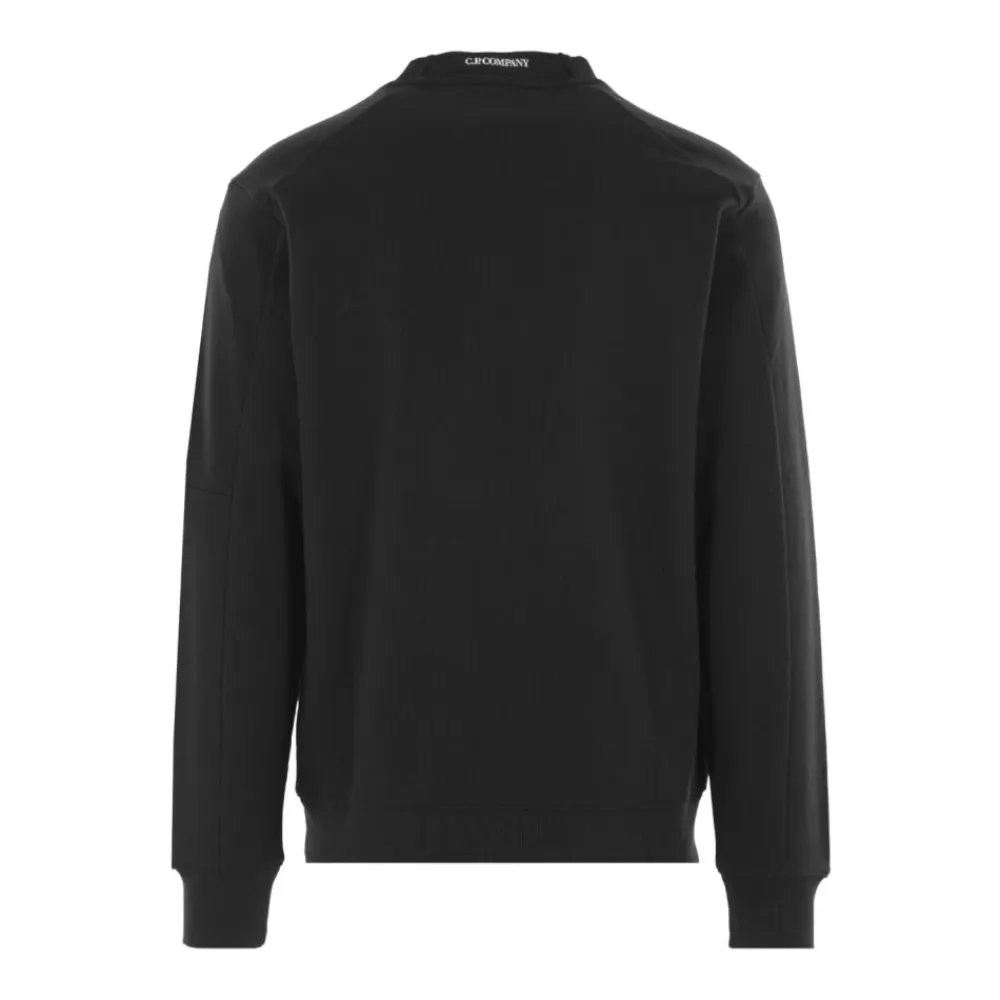 Trøjer|Sweatshirts<C.P. Company Crew Neck Sweater med Lomme Sort