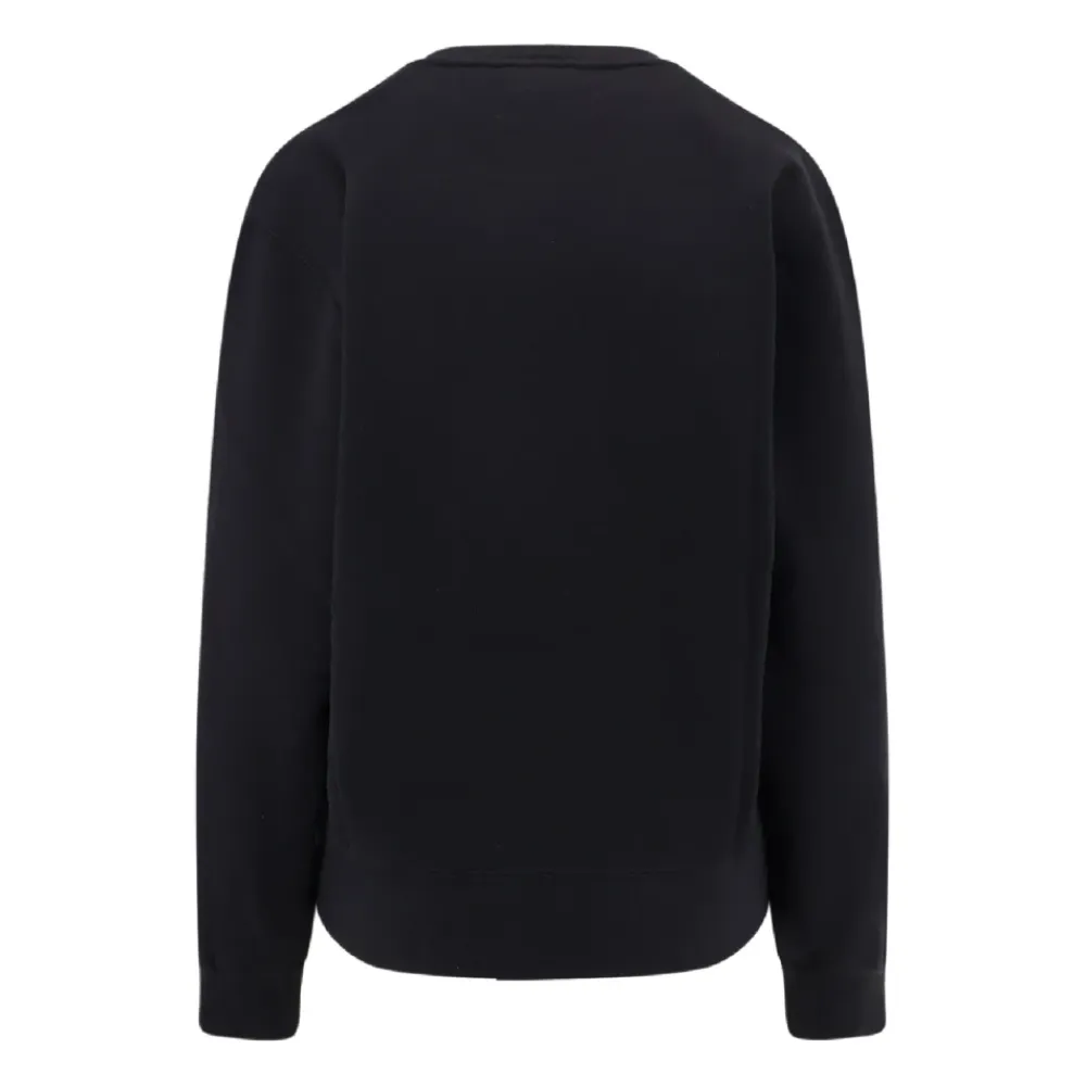 Sweatshirts<Saint Laurent Crew-neck Sweater med Cassandre Broderi Sort
