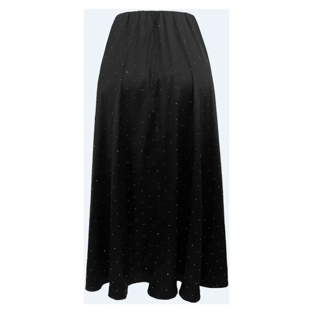 Nederdele<Liberté Diamant Satin Nederdel Sort